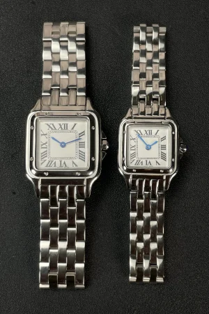 Classic retro square quartz watch with Roman numerals couple watch luxury men's and women's watch stainless steel trendy gift