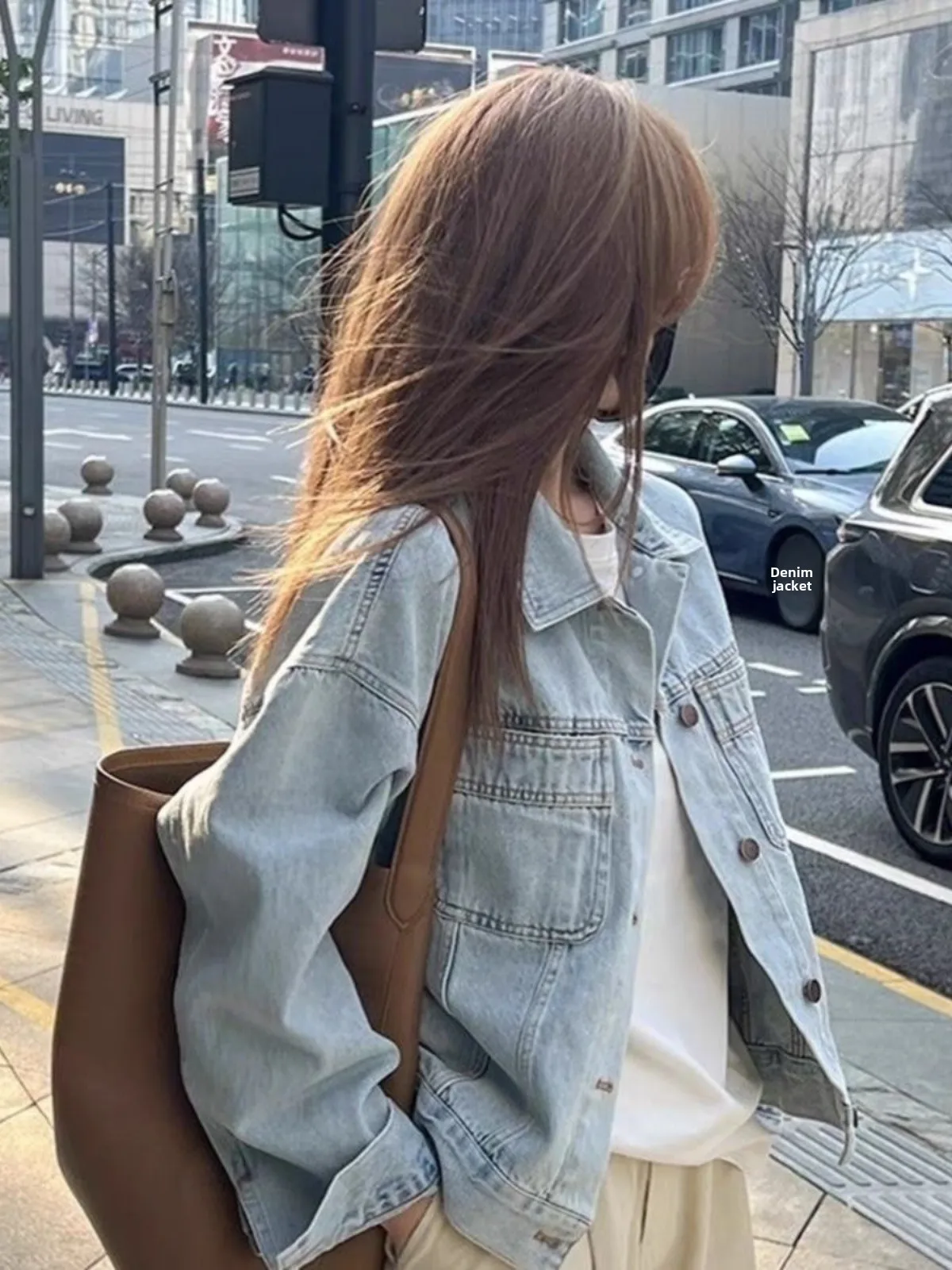 Waed Cotton Vintage Denim Jaet Women's Thin Loose ort Sve Long Jaet Korean Sle Casual Summer Outerwear