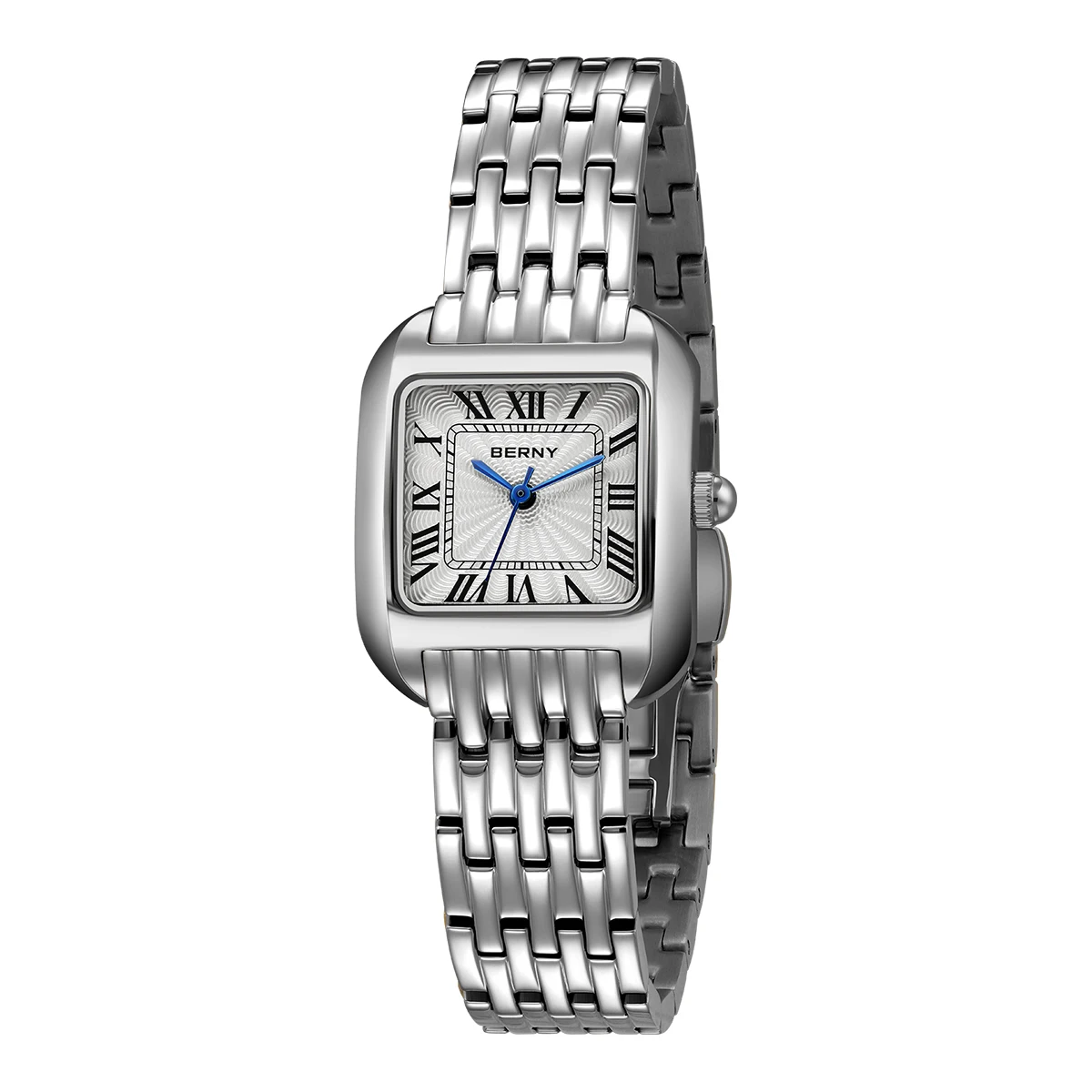 BERNY Luxury Brand Woman Watch New In High Quality S/S Square Ladies Quartz Watches Fashion Elegant Business Wristwatch