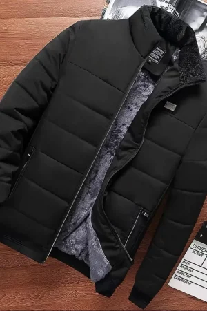 New Men's Fashionable Warm Cotton Jacket Loose Casual Style Autumn Winter Outerwear Bread Coat Cross-Border